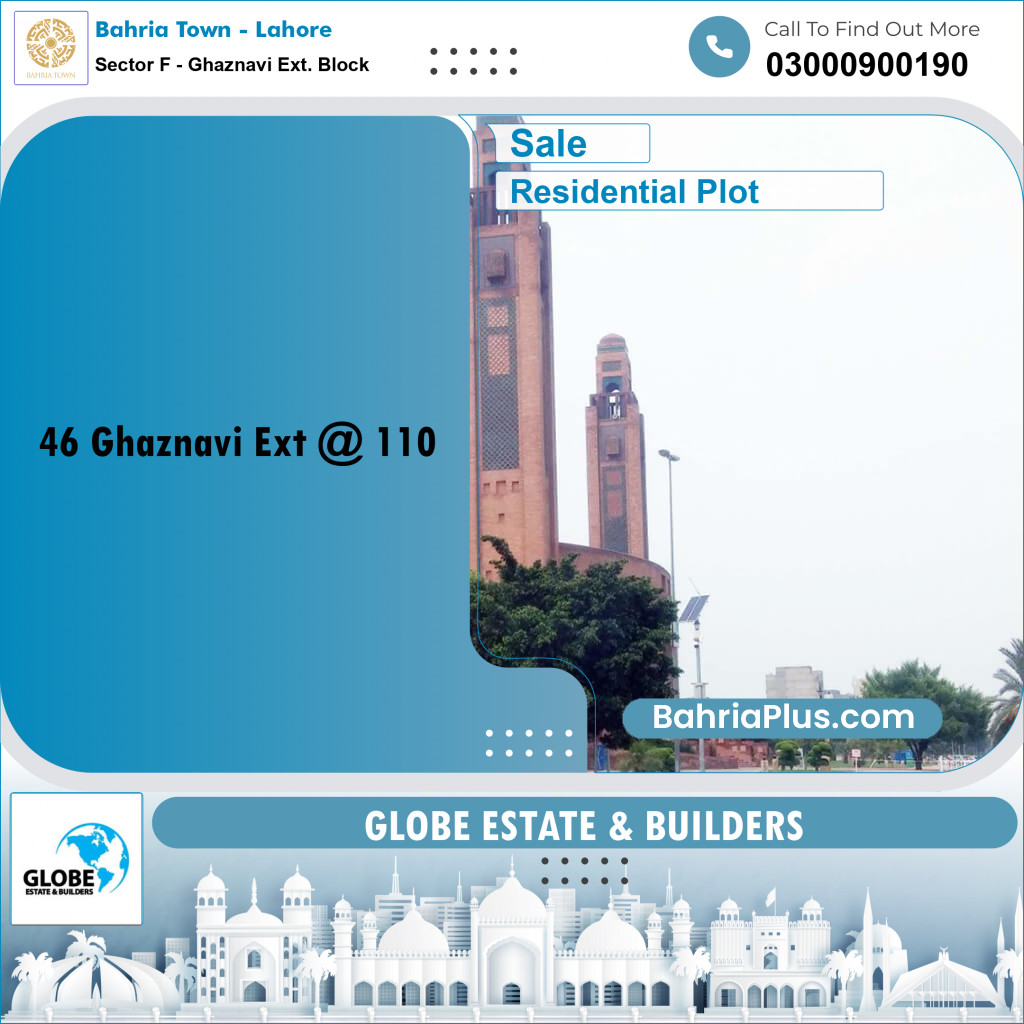 Residential Plot for Sale in Sector F - Ghaznavi Ext. Block -  Bahria Town, Lahore - (BP-182838)