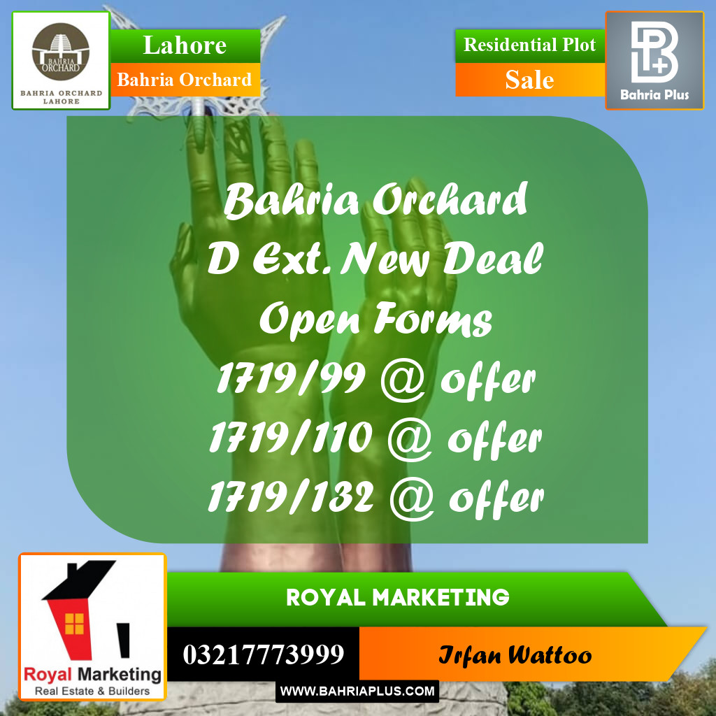 Residential Plot for Sale in Bahria Orchard, Lahore - (BP-182886)