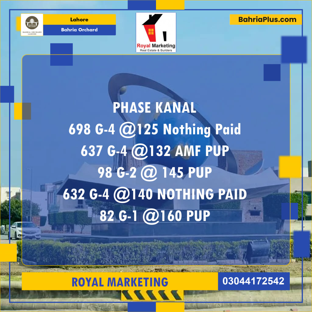 Residential Plot for Sale in Bahria Orchard, Lahore - (BP-182914)