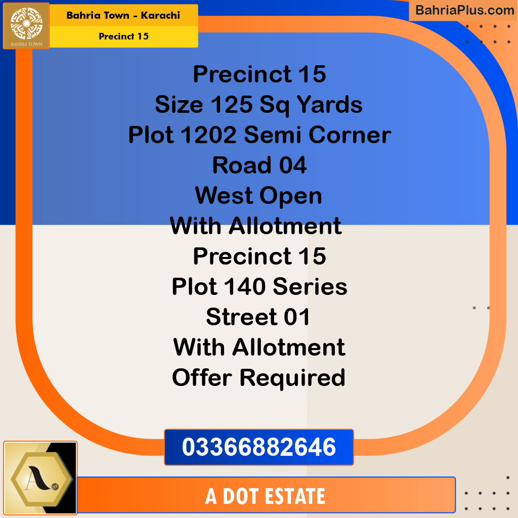 125 Sq. Yards Residential Plot for Sale in Precinct 15 -  Bahria Town, Karachi - (BP-183022)
