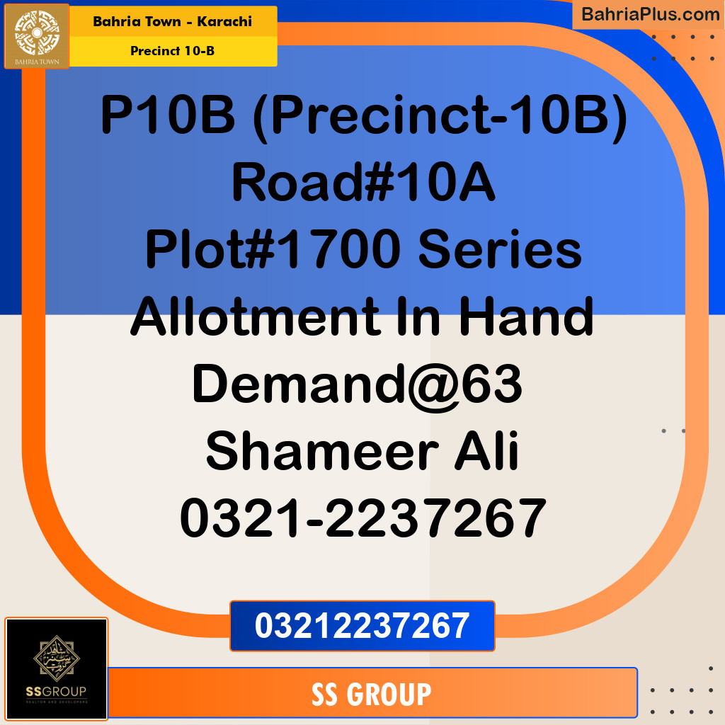 Residential Plot for Sale in Precinct 10-B - Bahria Town, Karachi - (BP-183084)