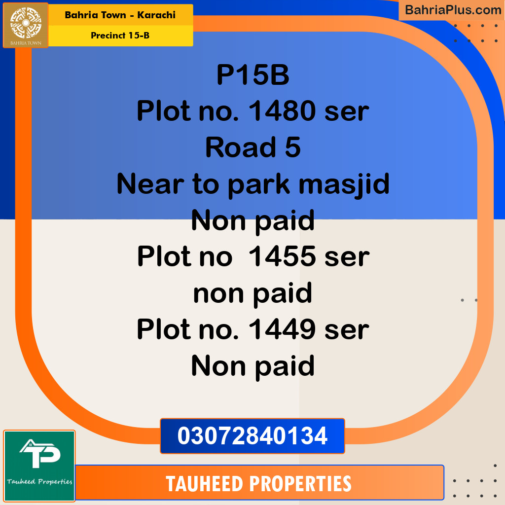 125 Sq. Yards Residential Plot for Sale in Precinct 15-B -  Bahria Town, Karachi - (BP-183102)
