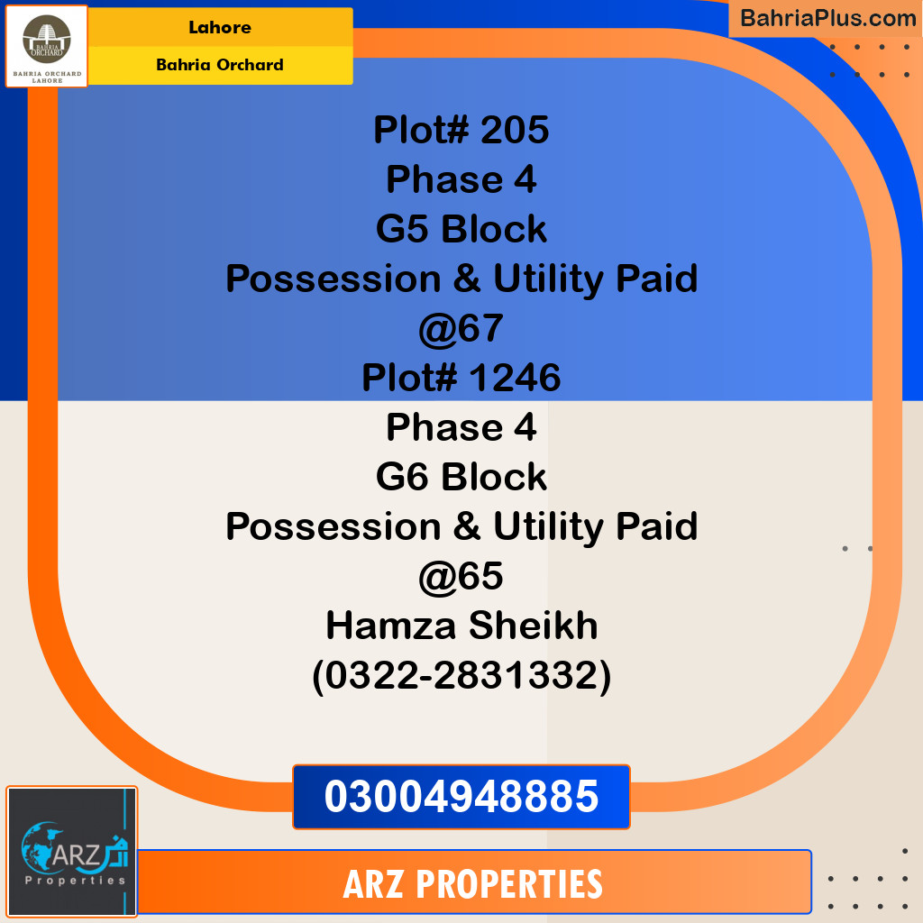 Residential Plot for Sale in Bahria Orchard, Lahore - (BP-183208)