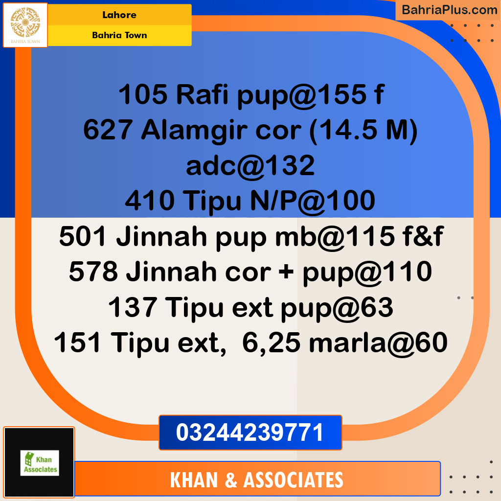 Residential Plot for Sale in Bahria Town, Lahore - (BP-183220)