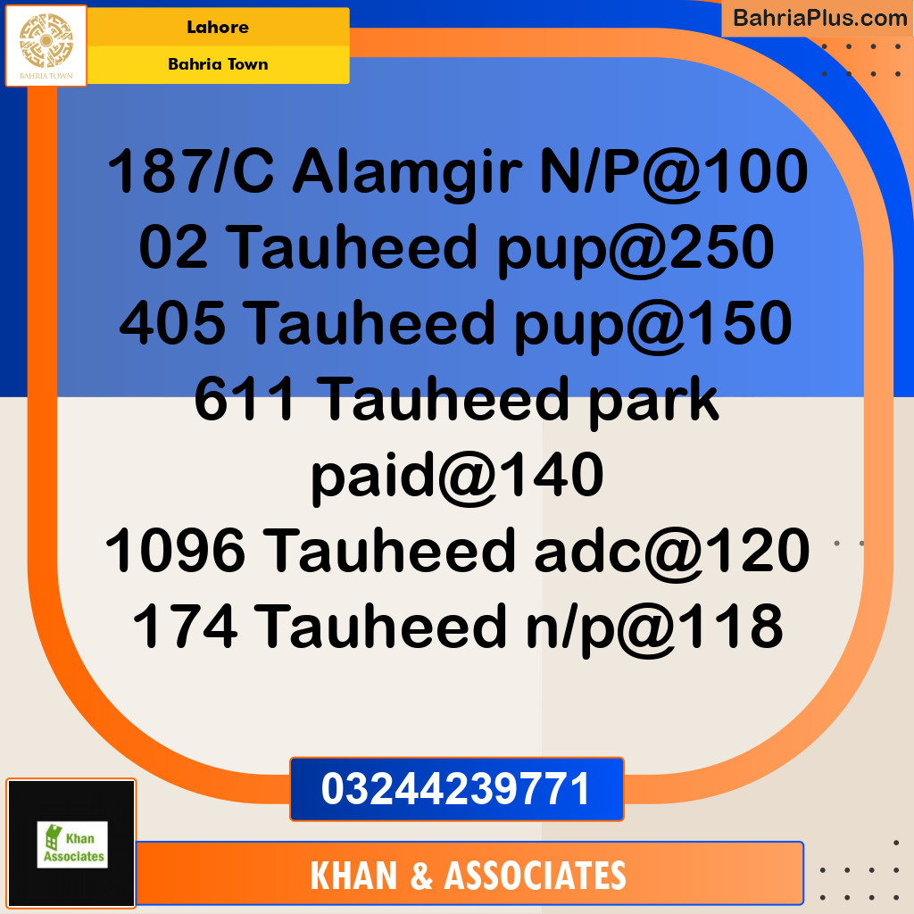 Residential Plot for Sale in Bahria Town, Lahore - (BP-183263)