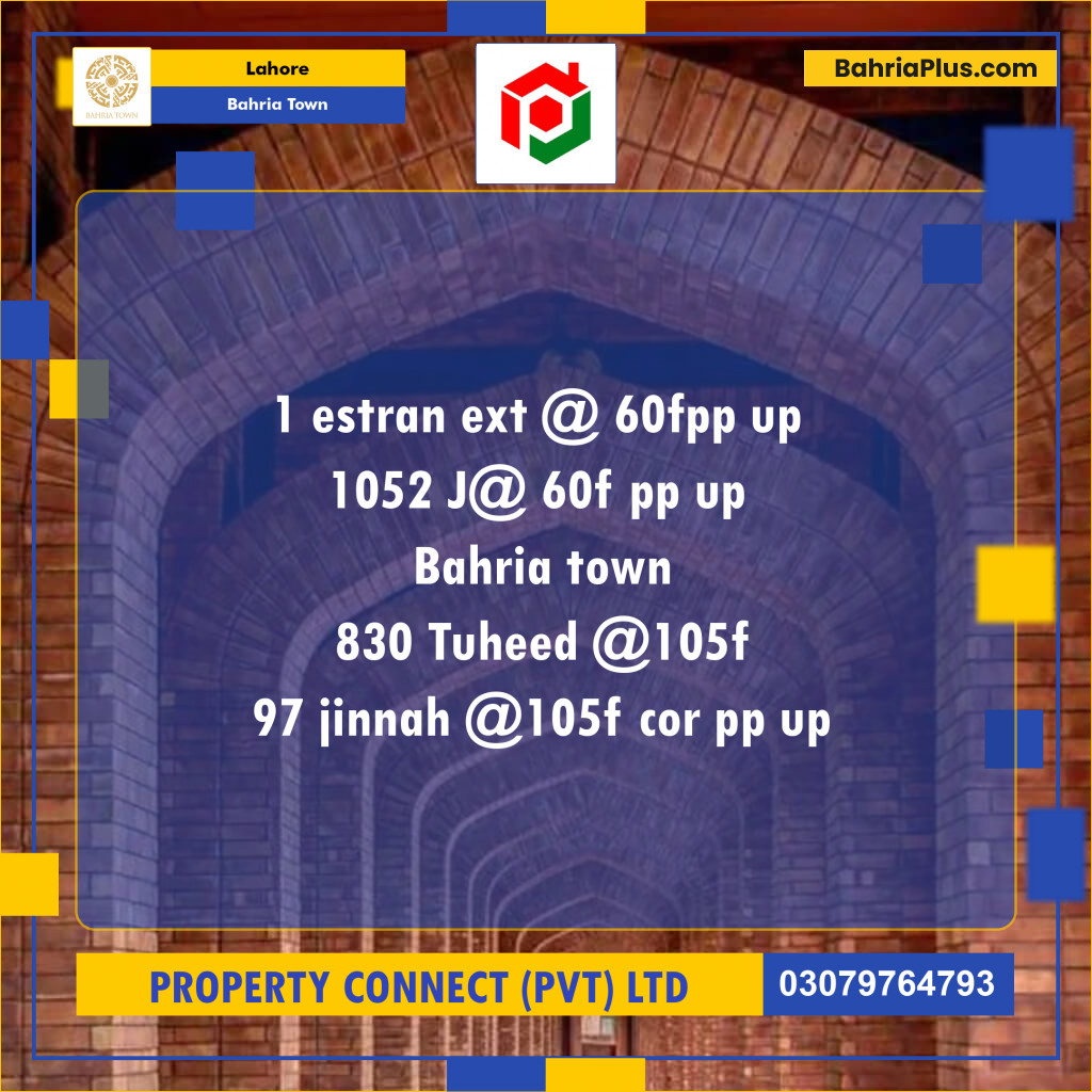 Residential Plot for Sale in Bahria Town, Lahore - (BP-183319)