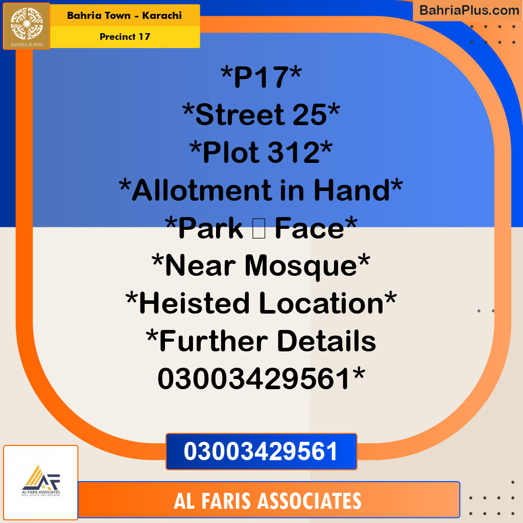 Residential Plot for Sale in Precinct 17 -  Bahria Town, Karachi - (BP-183331)