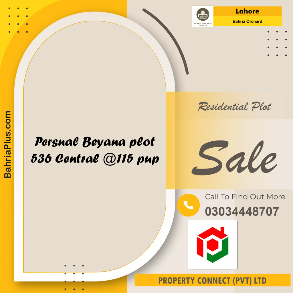Residential Plot for Sale in Bahria Orchard, Lahore - (BP-183360)