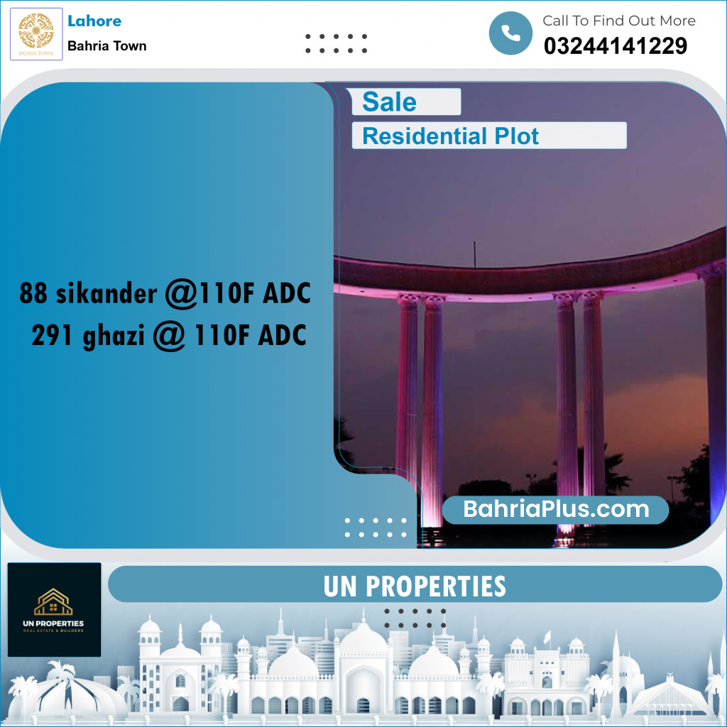 Residential Plot for Sale in Bahria Town, Lahore - (BP-183403)