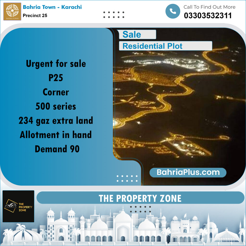 Residential Plot for Sale in Precinct 25 - Bahria Town, Karachi - (BP-183412)