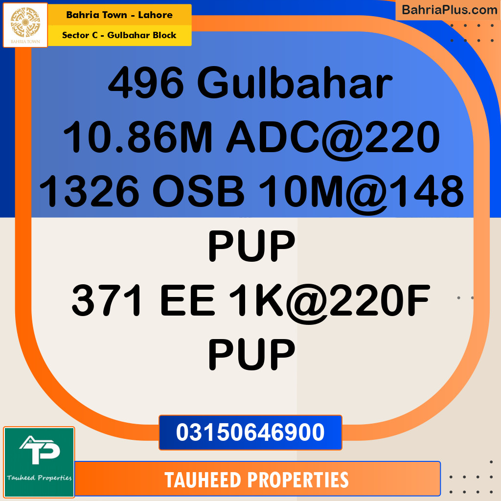 Residential Plot for Sale in Sector C - Gulbahar Block -  Bahria Town, Lahore - (BP-183423)