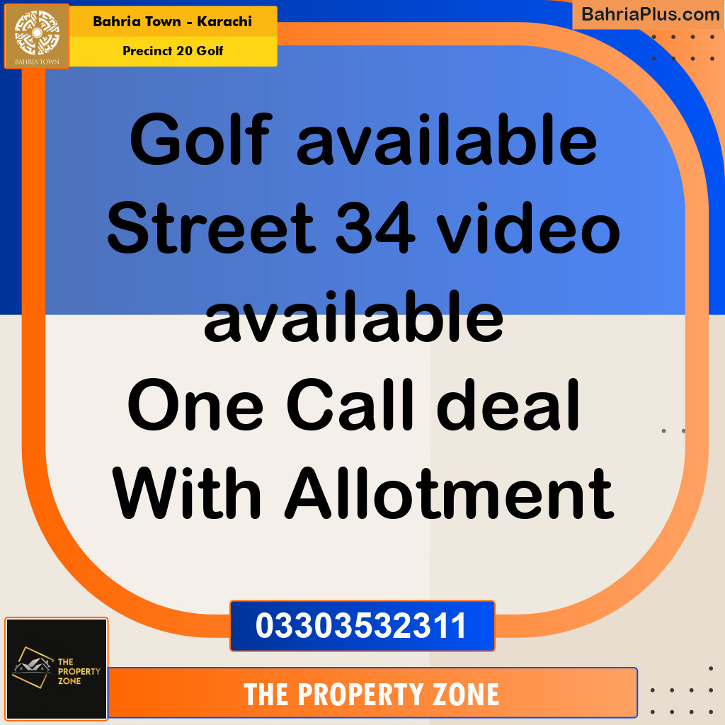 Residential Plot for Sale in Precinct 20 Golf -  Bahria Town, Karachi - (BP-183457)