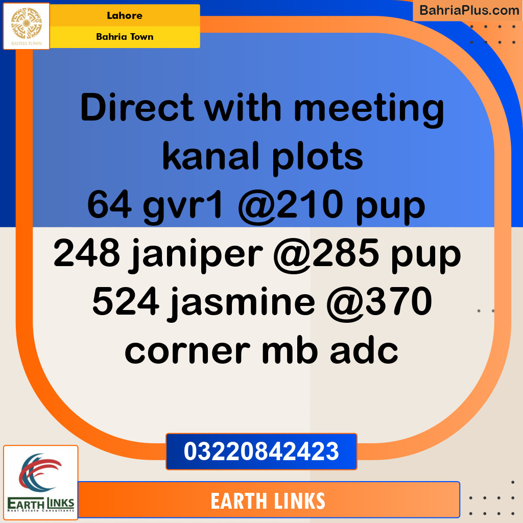 Residential Plot for Sale in Bahria Town, Lahore - (BP-183490)