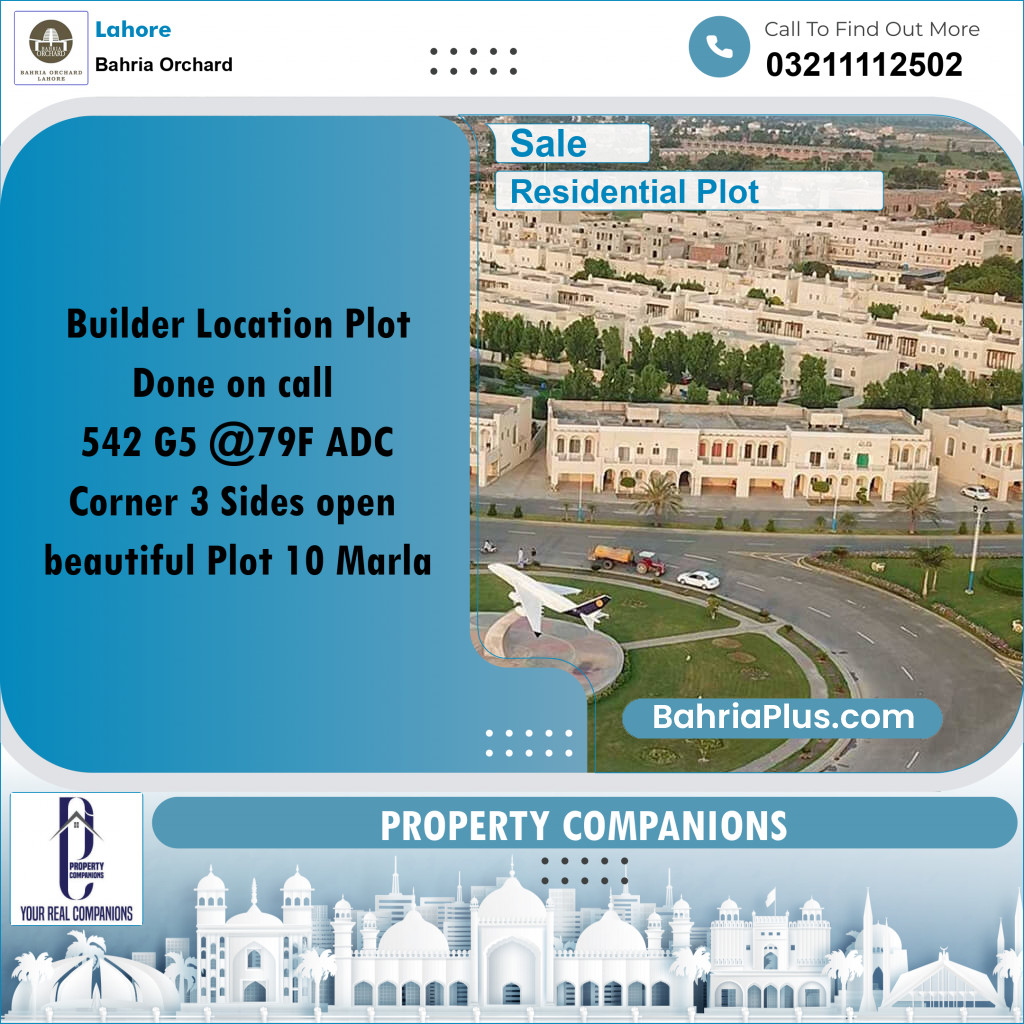 Residential Plot for Sale in Bahria Orchard, Lahore - (BP-183538)