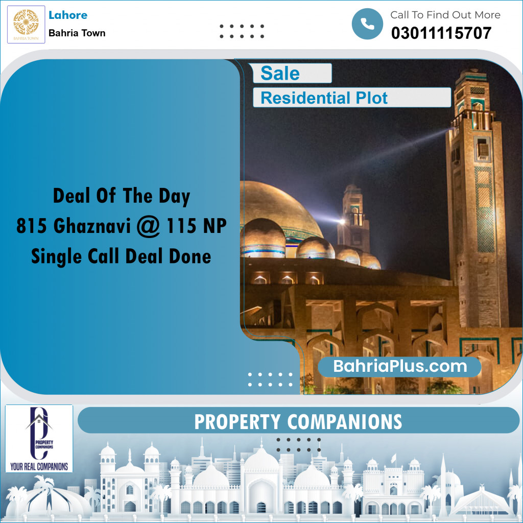 Residential Plot for Sale in Bahria Town, Lahore - (BP-183590)