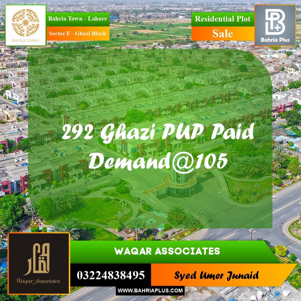 Residential Plot for Sale in Sector F - Ghazi Block -  Bahria Town, Lahore - (BP-183671)