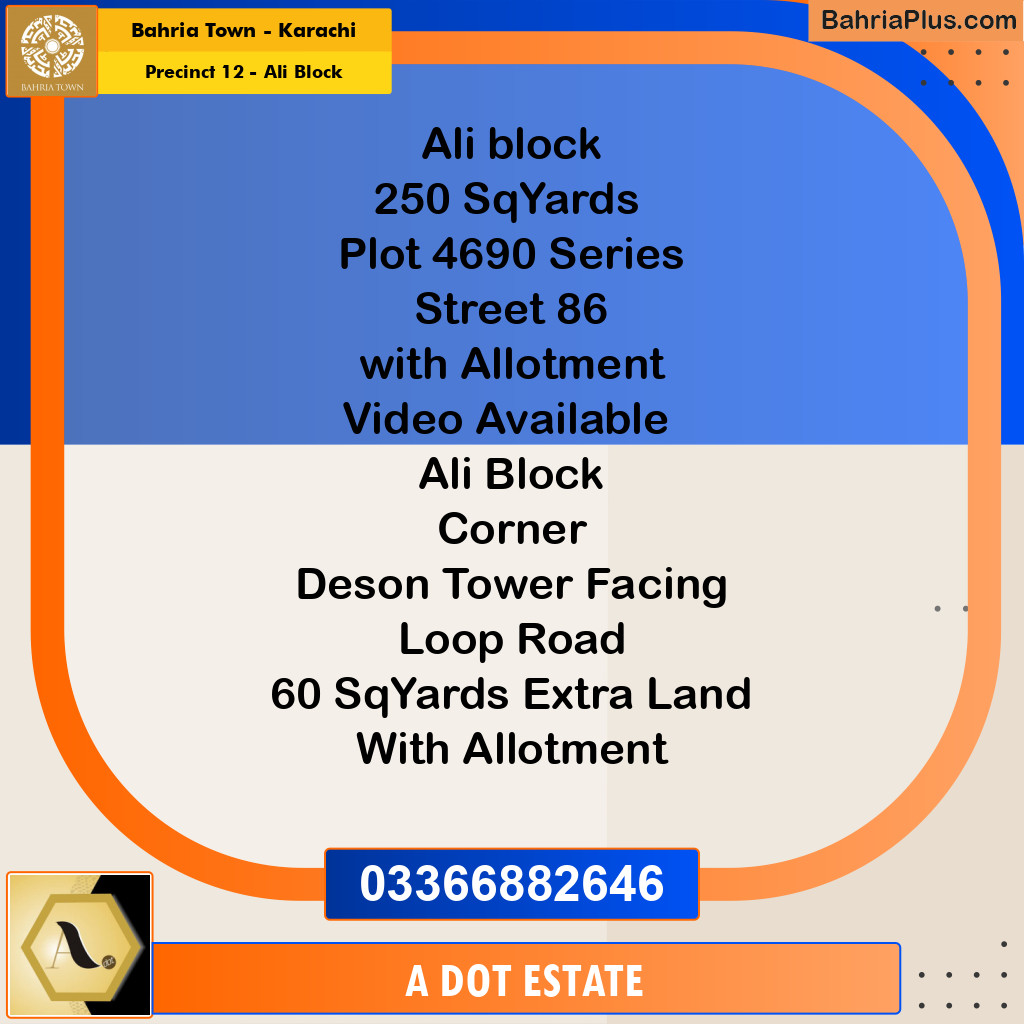 125 Sq. Yards Residential Plot for Sale in Precinct 12 - Ali Block -  Bahria Town, Karachi - (BP-183762)
