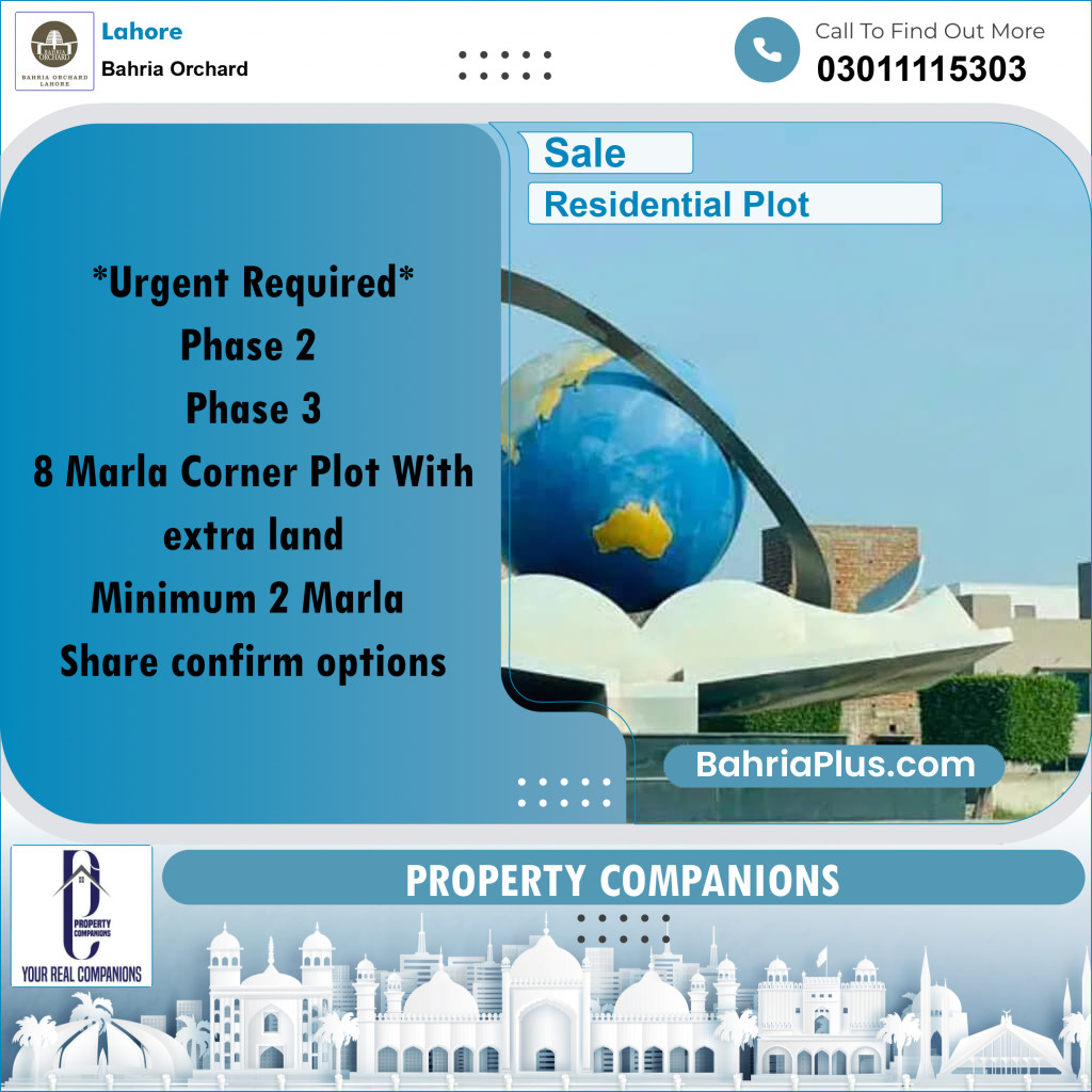 Residential Plot for Sale in Bahria Orchard, Lahore - (BP-183803)