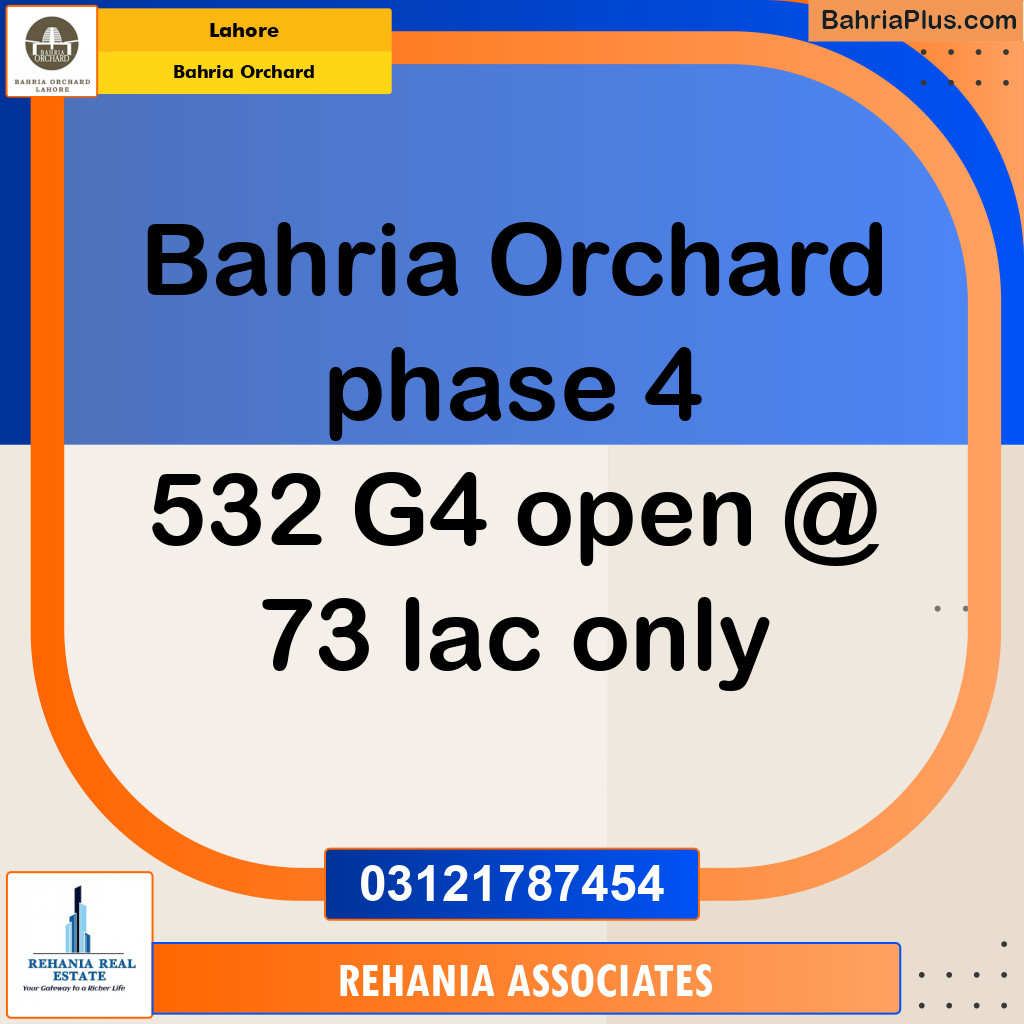 Residential Plot for Sale in Bahria Orchard, Lahore - (BP-183834)