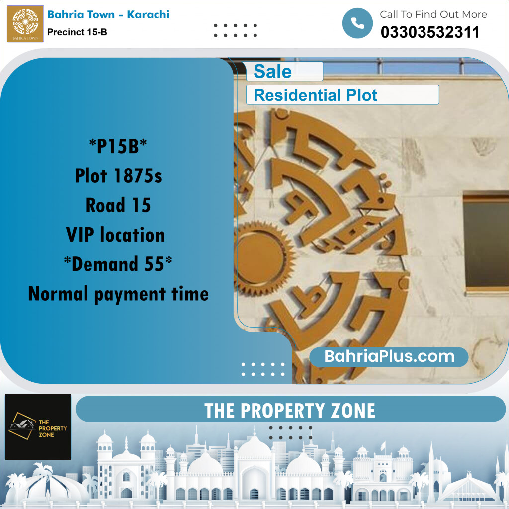 125 Sq. Yards Residential Plot for Sale in Precinct 15-B -  Bahria Town, Karachi - (BP-183920)