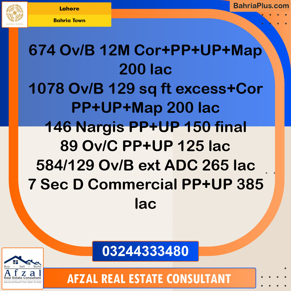 Residential Plot for Sale in Bahria Town, Lahore - (BP-183921)