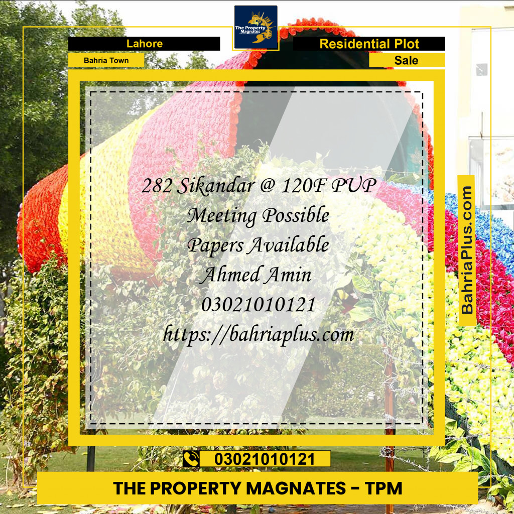 Residential Plot for Sale in Bahria Town, Lahore - (BP-183951)