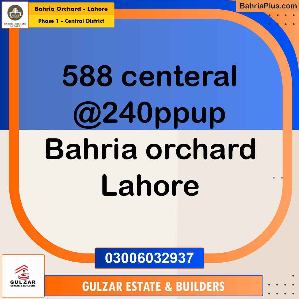 Residential Plot for Sale in Phase 1 - Central District -  Bahria Orchard, Lahore - (BP-183986)