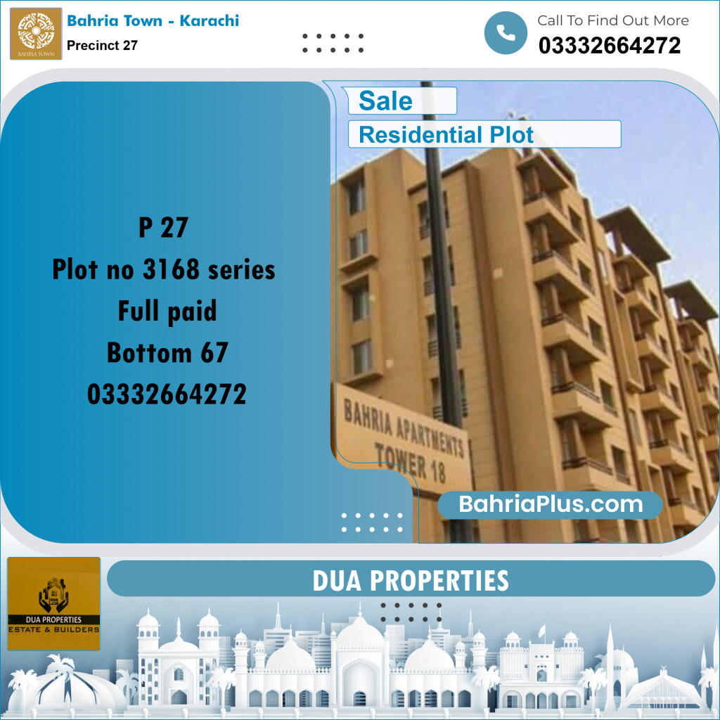 Residential Plot for Sale in Precinct 27 -  Bahria Town, Karachi - (BP-184048)