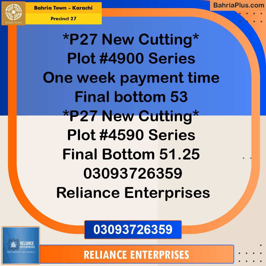 Residential Plot for Sale in Precinct 27 -  Bahria Town, Karachi - (BP-184050)