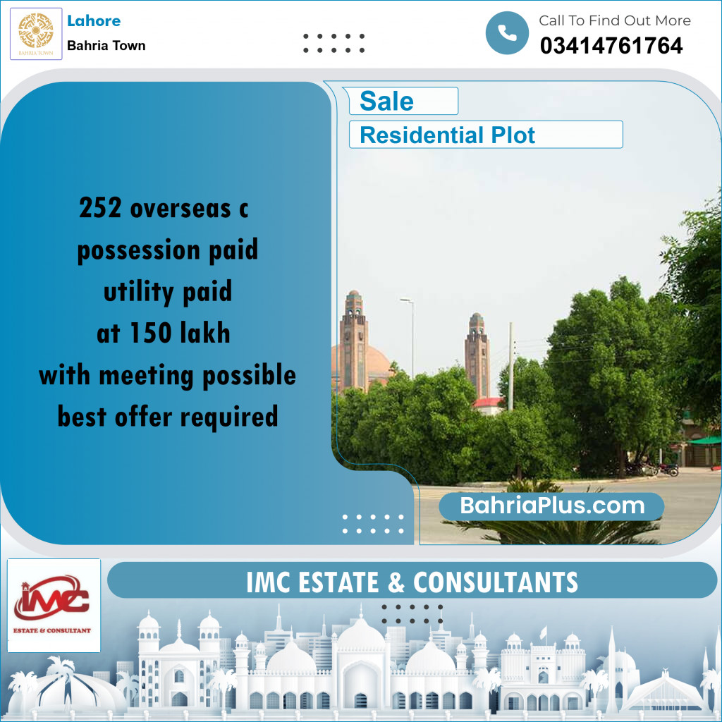 Residential Plot for Sale in Bahria Town, Lahore - (BP-184135)