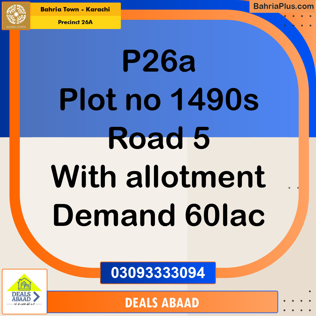 125 Sq. Yards Residential Plot for Sale in Precinct 26A -  Bahria Town, Karachi - (BP-184170)