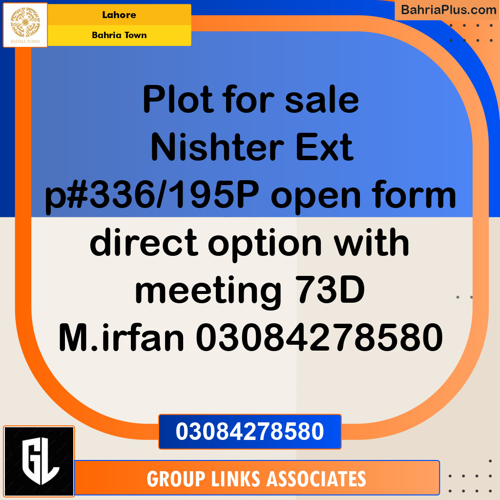 Residential Plot for Sale in Bahria Town, Lahore - (BP-184185)