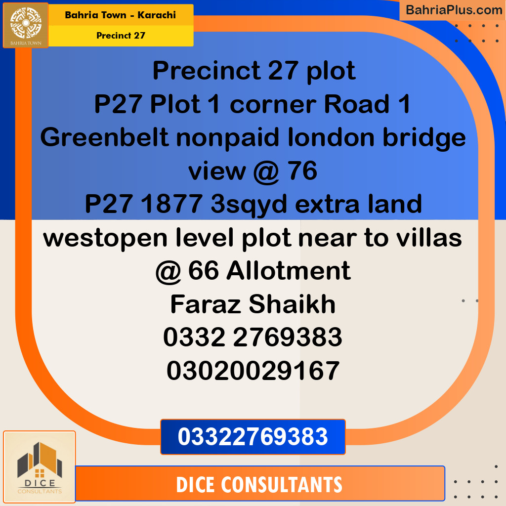 125 Sq. Yards Residential Plot for Sale in Precinct 27 -  Bahria Town, Karachi - (BP-184200)