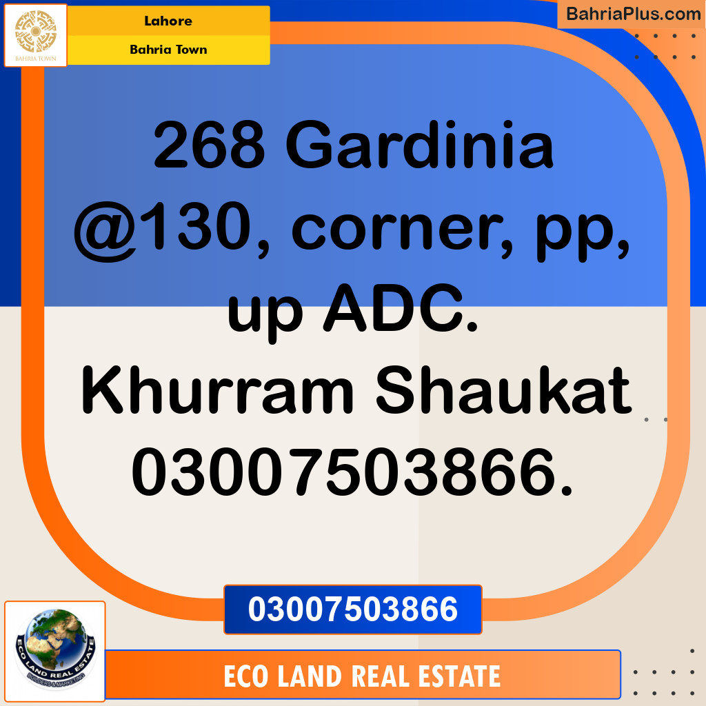Residential Plot for Sale in Bahria Town, Lahore - (BP-184218)