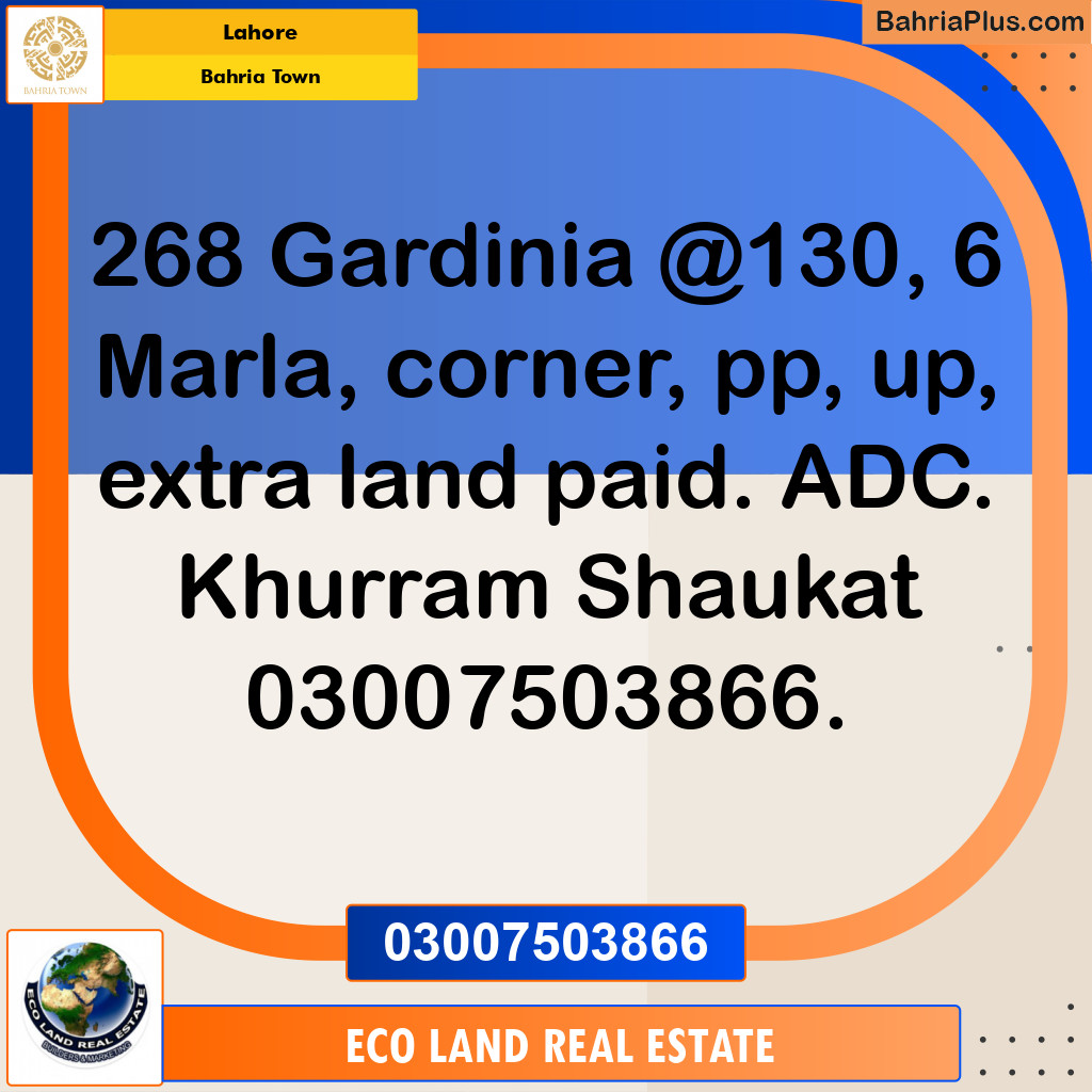 Residential Plot for Sale in Bahria Town, Lahore - (BP-184220)