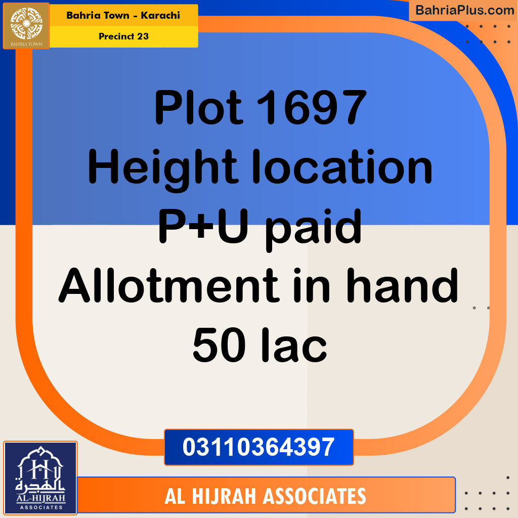 Residential Plot for Sale in Precinct 23 - Bahria Town, Karachi - (BP-184227)