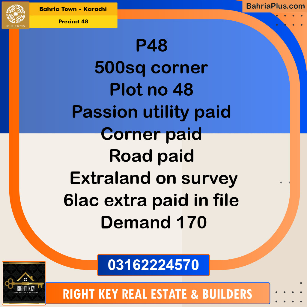 Residential Plot for Sale in Precinct 48 -  Bahria Town, Karachi - (BP-184242)