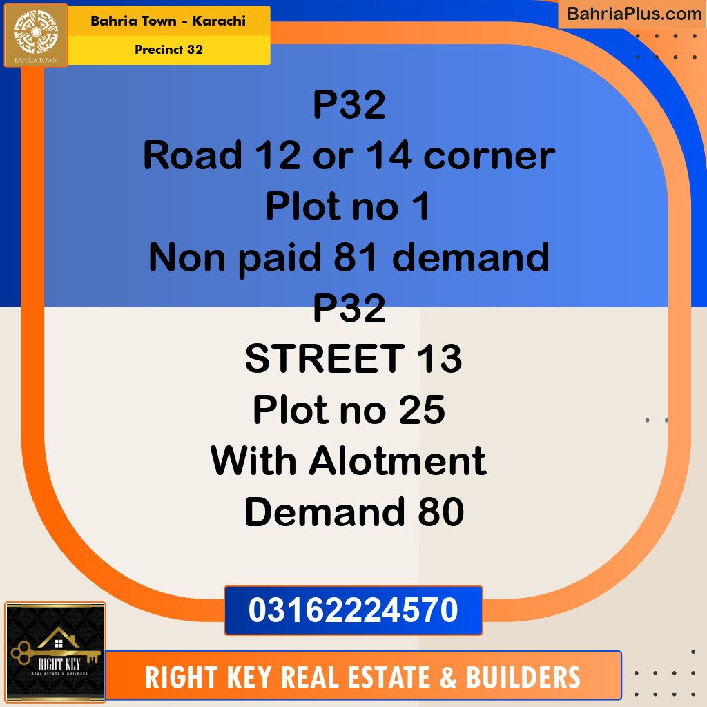 Residential Plot for Sale in Precinct 32 - Bahria Town, Karachi - (BP-184248)