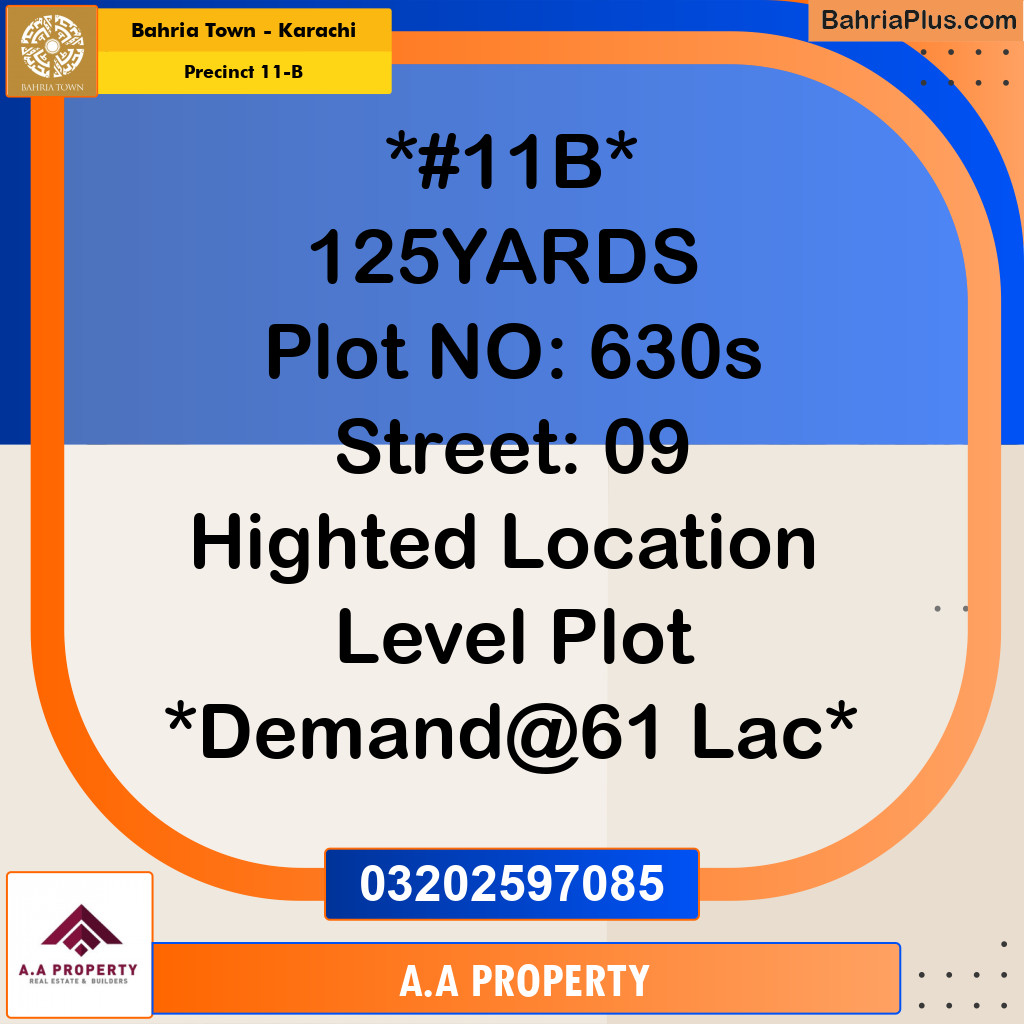 125 Sq. Yards Residential Plot for Sale in Precinct 11-B -  Bahria Town, Karachi - (BP-184298)