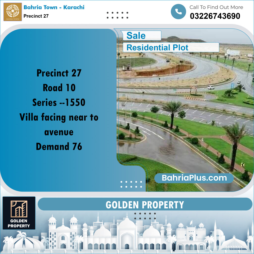 Residential Plot for Sale in Precinct 27 -  Bahria Town, Karachi - (BP-184331)