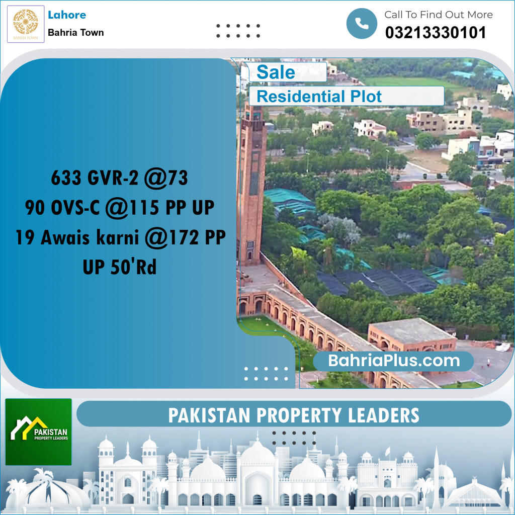 Residential Plot for Sale in Bahria Town, Lahore - (BP-184354)