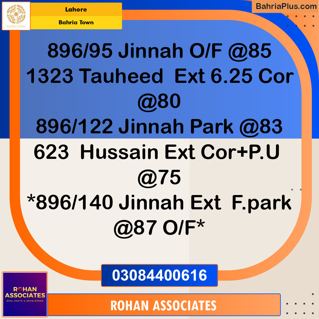 Residential Plot for Sale in Bahria Town, Lahore - (BP-184358)