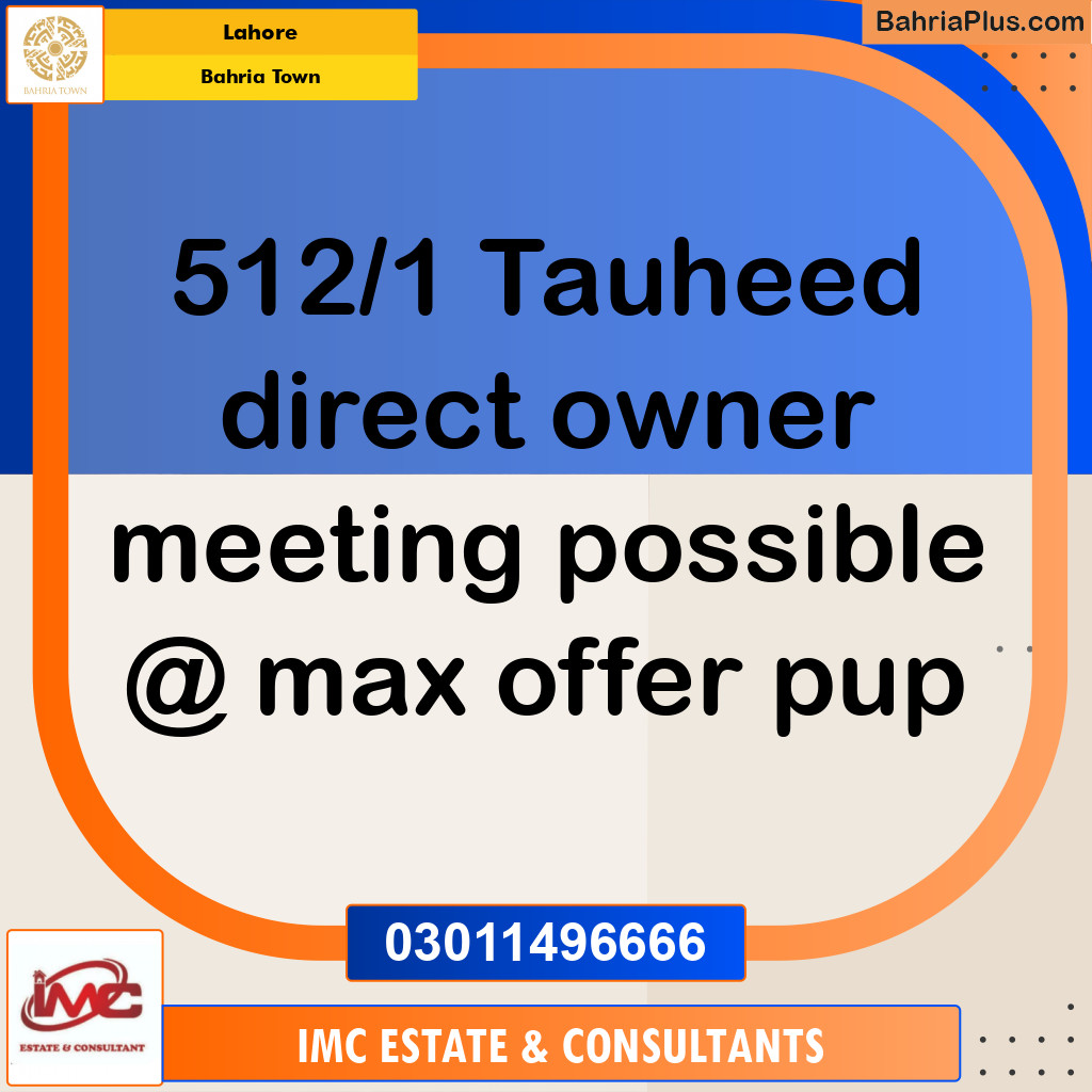 Residential Plot for Sale in Bahria Town, Lahore - (BP-184382)