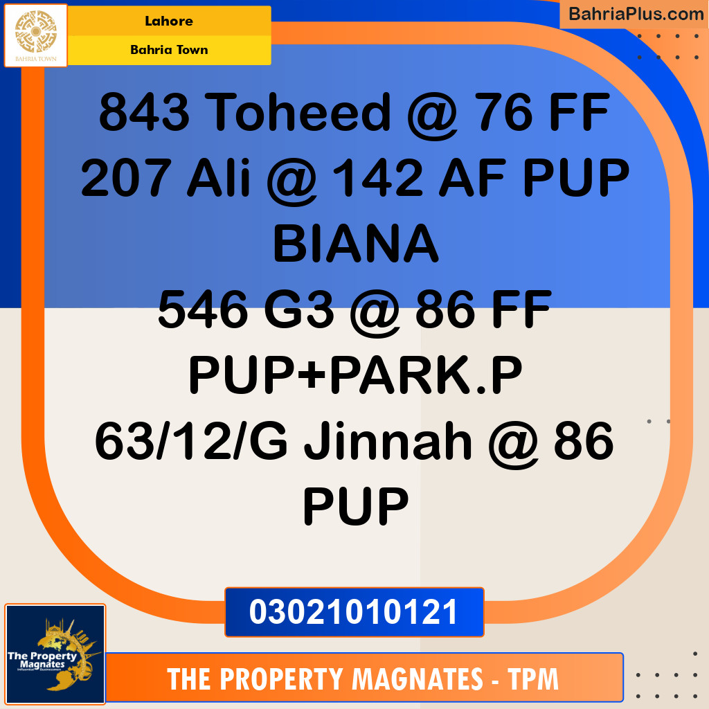 Residential Plot for Sale in Bahria Town, Lahore - (BP-184388)