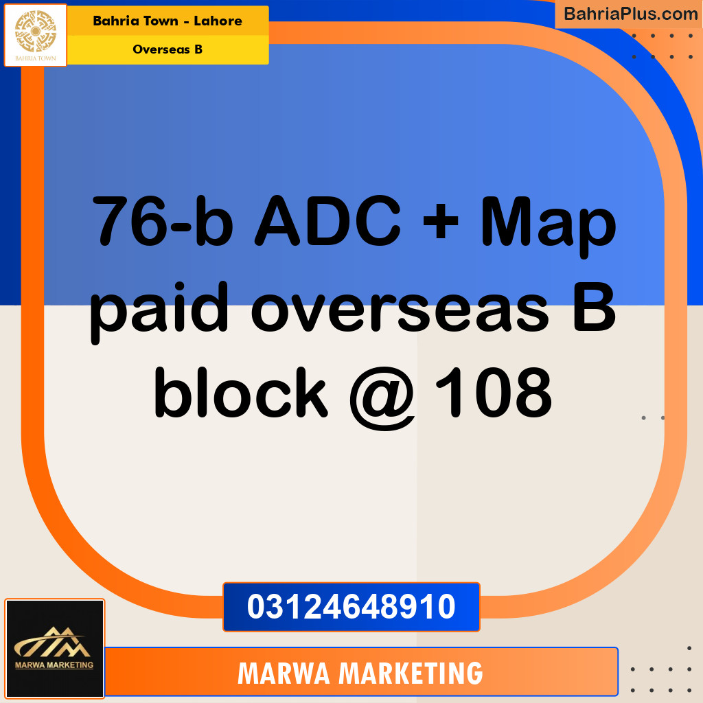 Residential Plot for Sale in Overseas B -  Bahria Town, Lahore - (BP-184389)