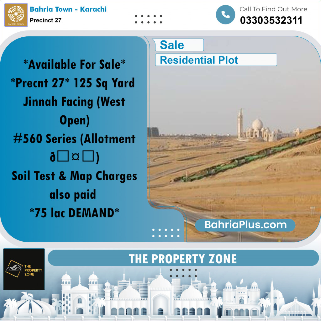 Residential Plot for Sale in Precinct 27 -  Bahria Town, Karachi - (BP-184403)