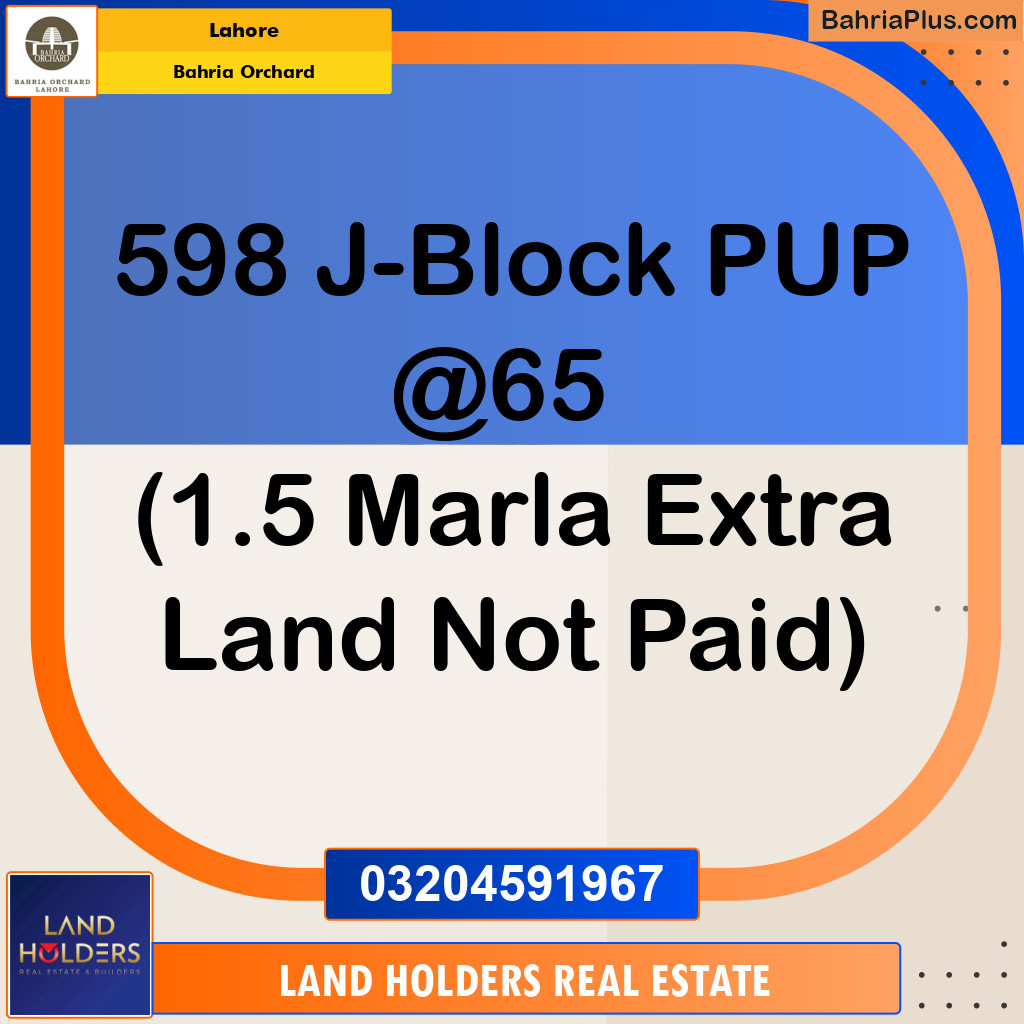 Residential Plot for Sale in Bahria Orchard, Lahore - (BP-184404)
