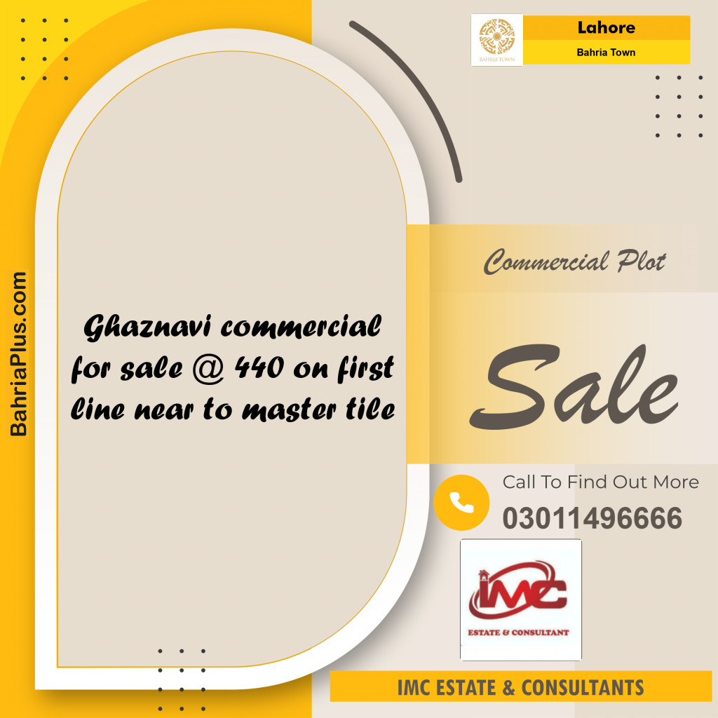 Commercial Plot for Sale in Bahria Town, Lahore - (BP-184572)