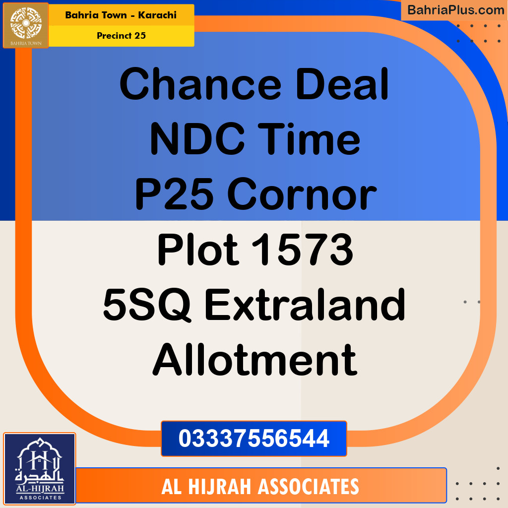 Residential Plot for Sale in Precinct 25 - Bahria Town, Karachi - (BP-184605)