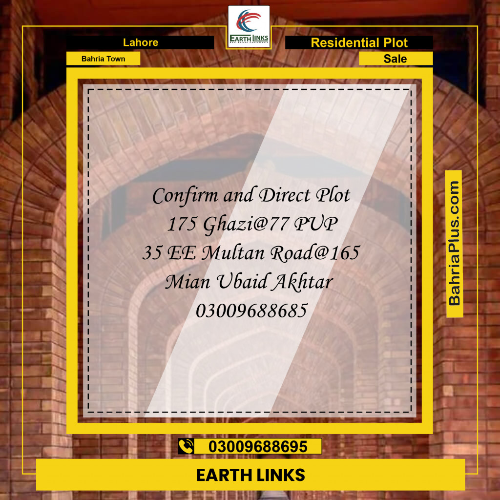 Residential Plot for Sale in Bahria Town, Lahore - (BP-184645)